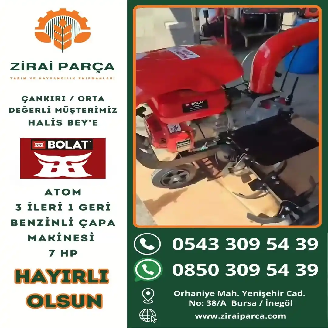Çankırı / Orta - Halis Bey - Bolat Çapa Makinesi 7 HP
