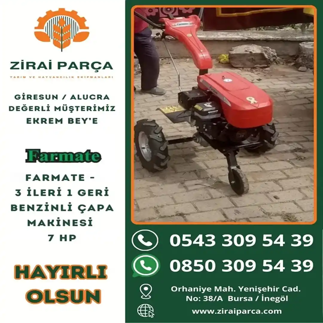 Giresun / Alucra - Ekrem Bey - Farmate Çapa Makinesi 7 HP