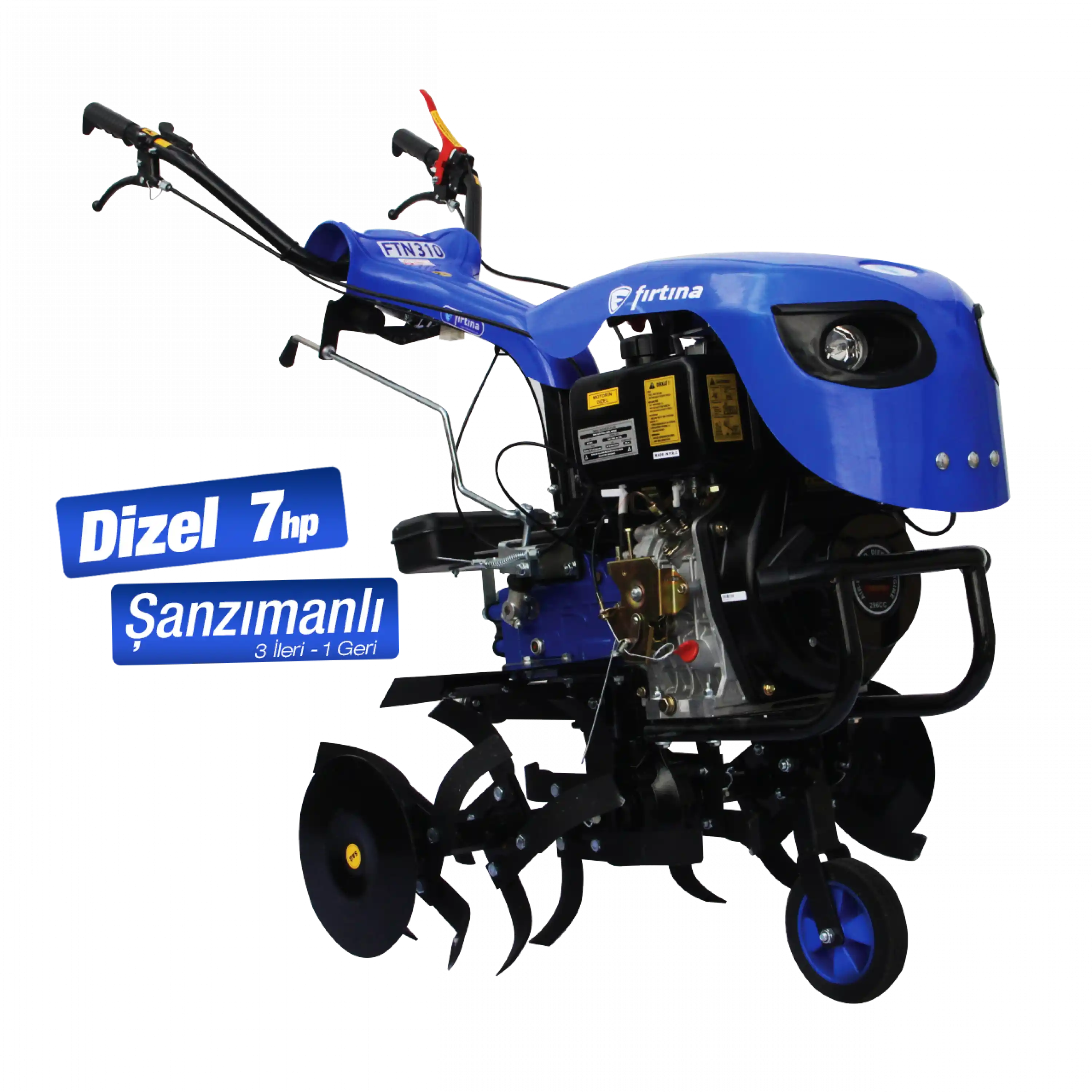 FTN310 Dizel Marşlı/İpli Çapalama Makinesi 7 HP