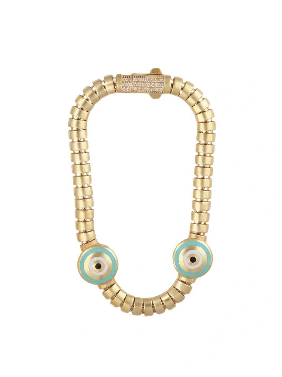 Göz Mineli Kutu Kilit Bileklik