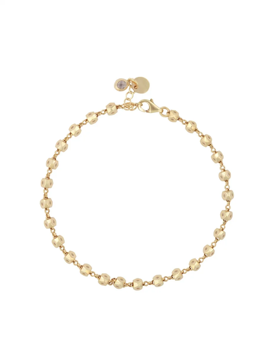 Taşlı Top Zincir Bileklik