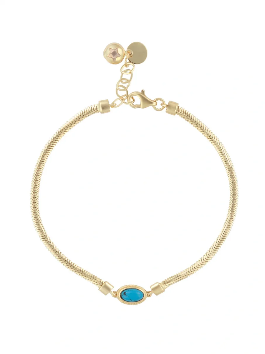 İtalyan Balık Sırtı Firuze Bileklik