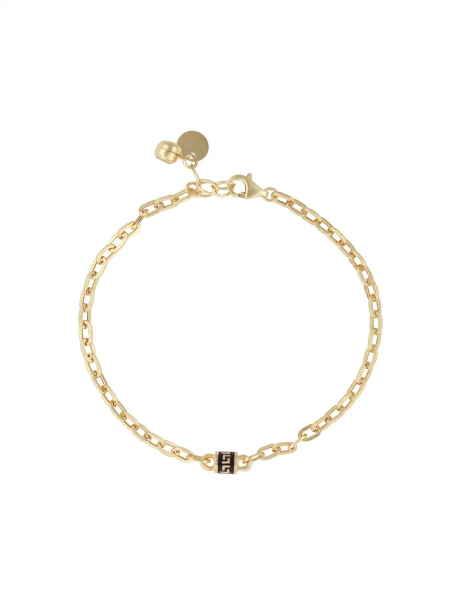 Siyah Mineli Unisex Bileklik