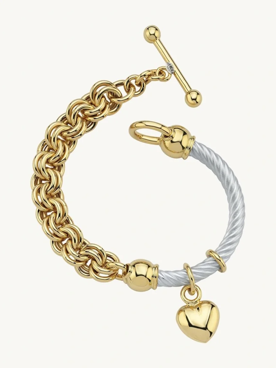 Altın Kalp Tasarım Altın Kelepçe