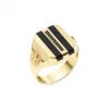 Siyah Sırataş Erkek Altın Yüzük