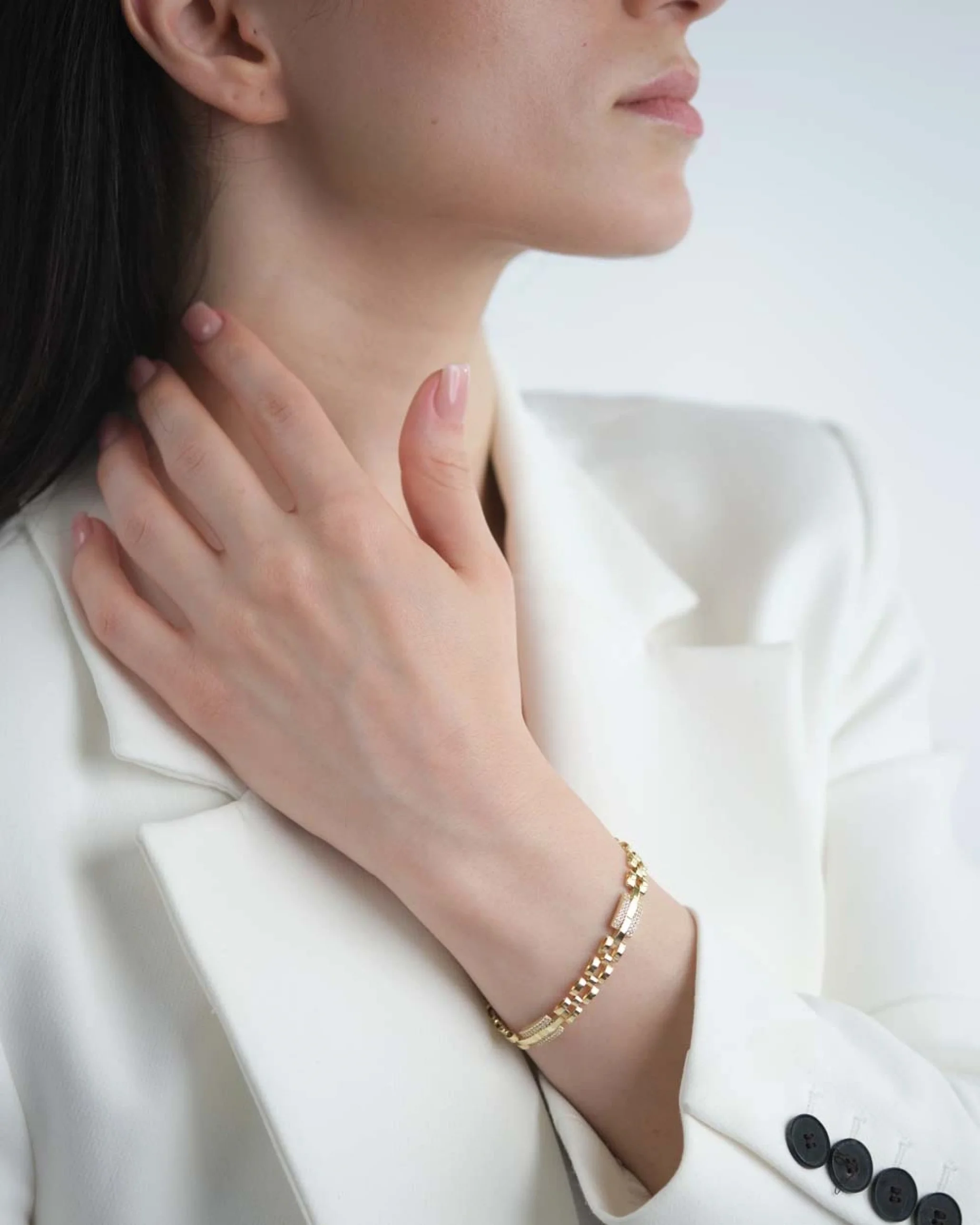 Taşlı Rolex Bileklik