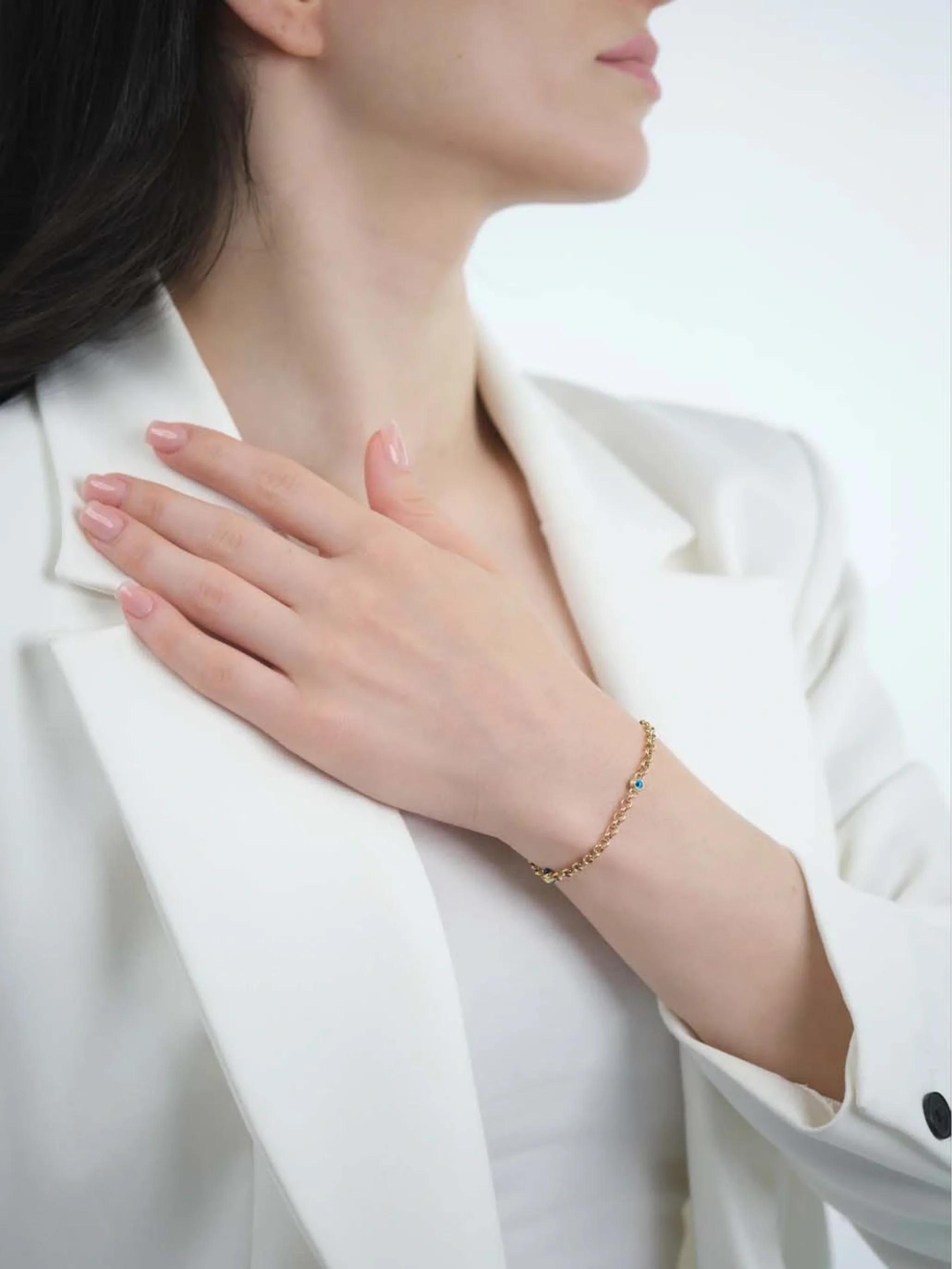 Doç Zincir Boncuk Göz Bileklik