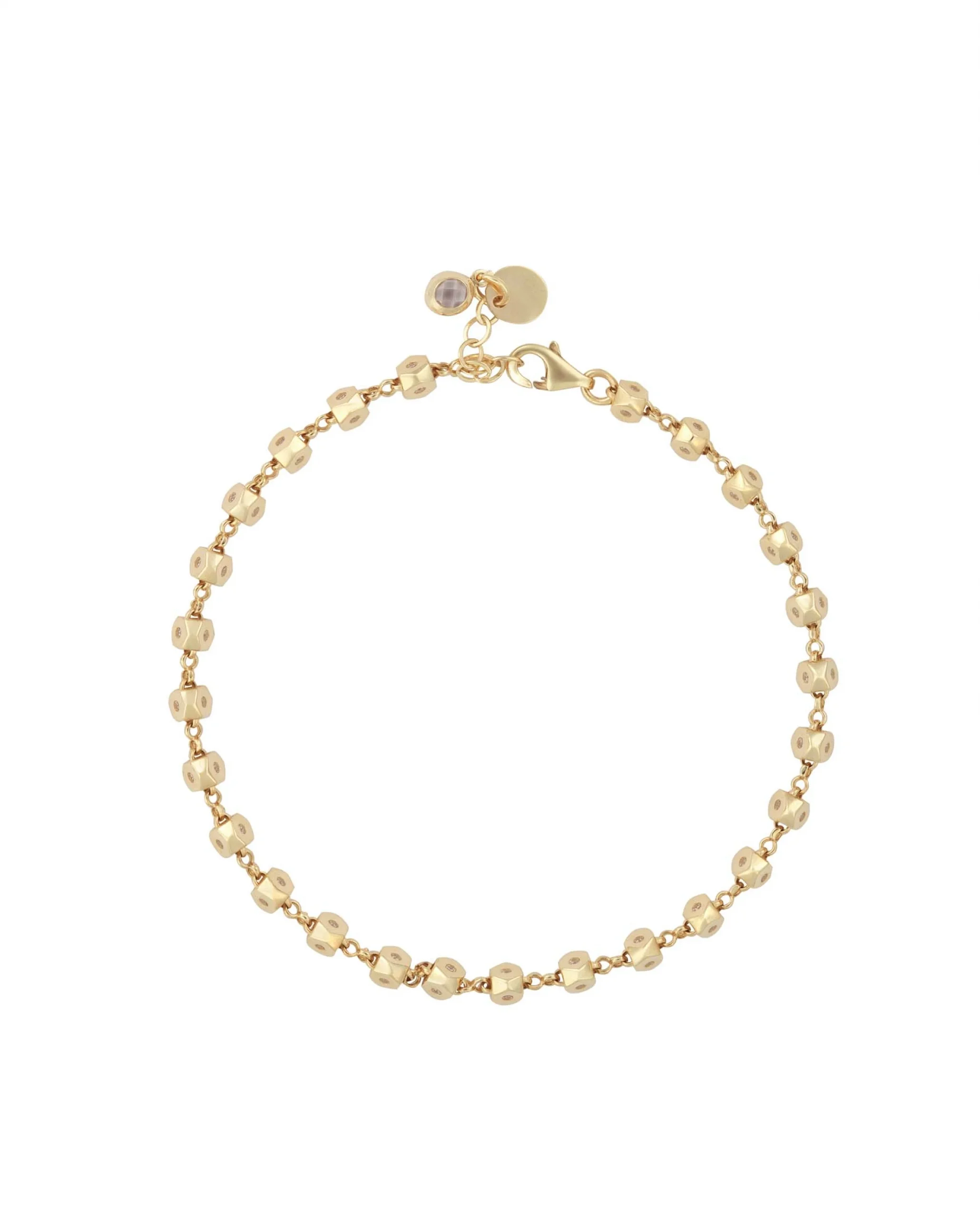 Taşlı Top Zincir Bileklik