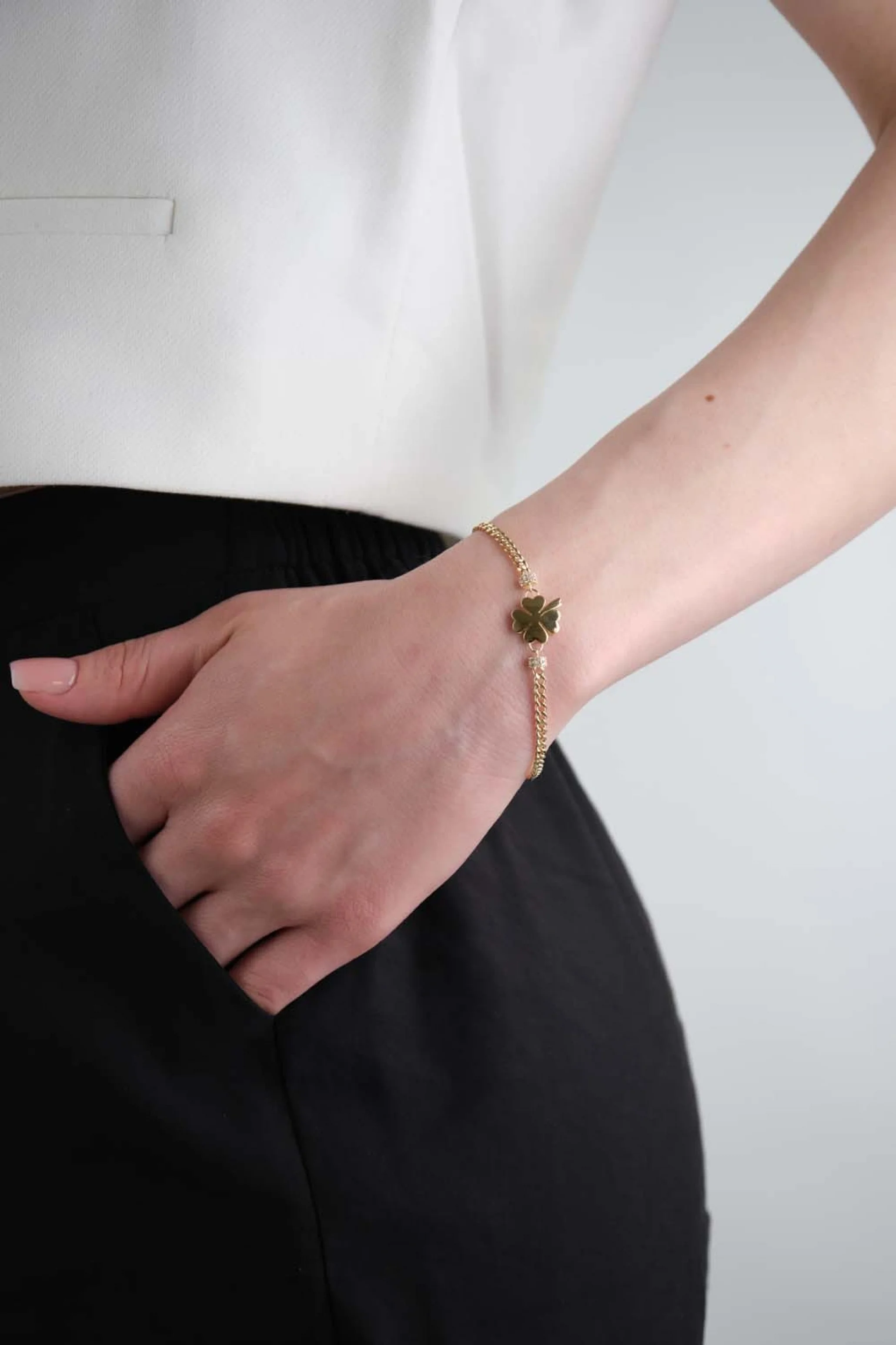 Dört Yapraklı Yonca Bileklik