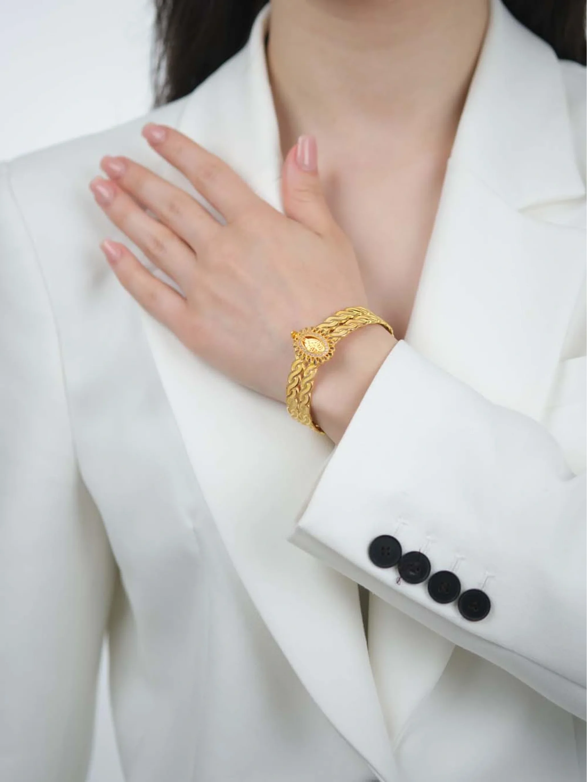 Reşatlı Saç Örgüsü Altın Kelepçe