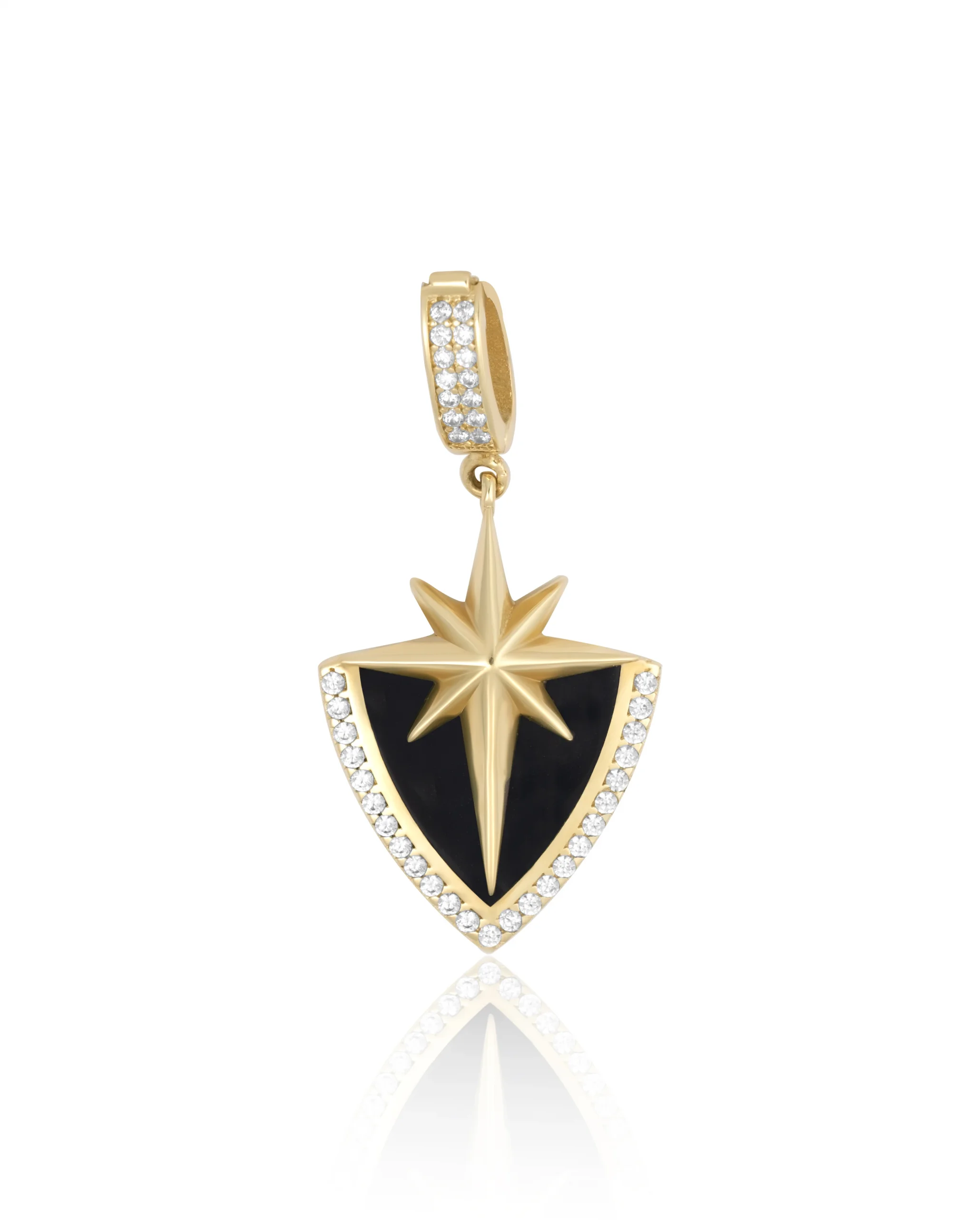 Siyah Mineli Kutup Yıldızı Kolye Ucu