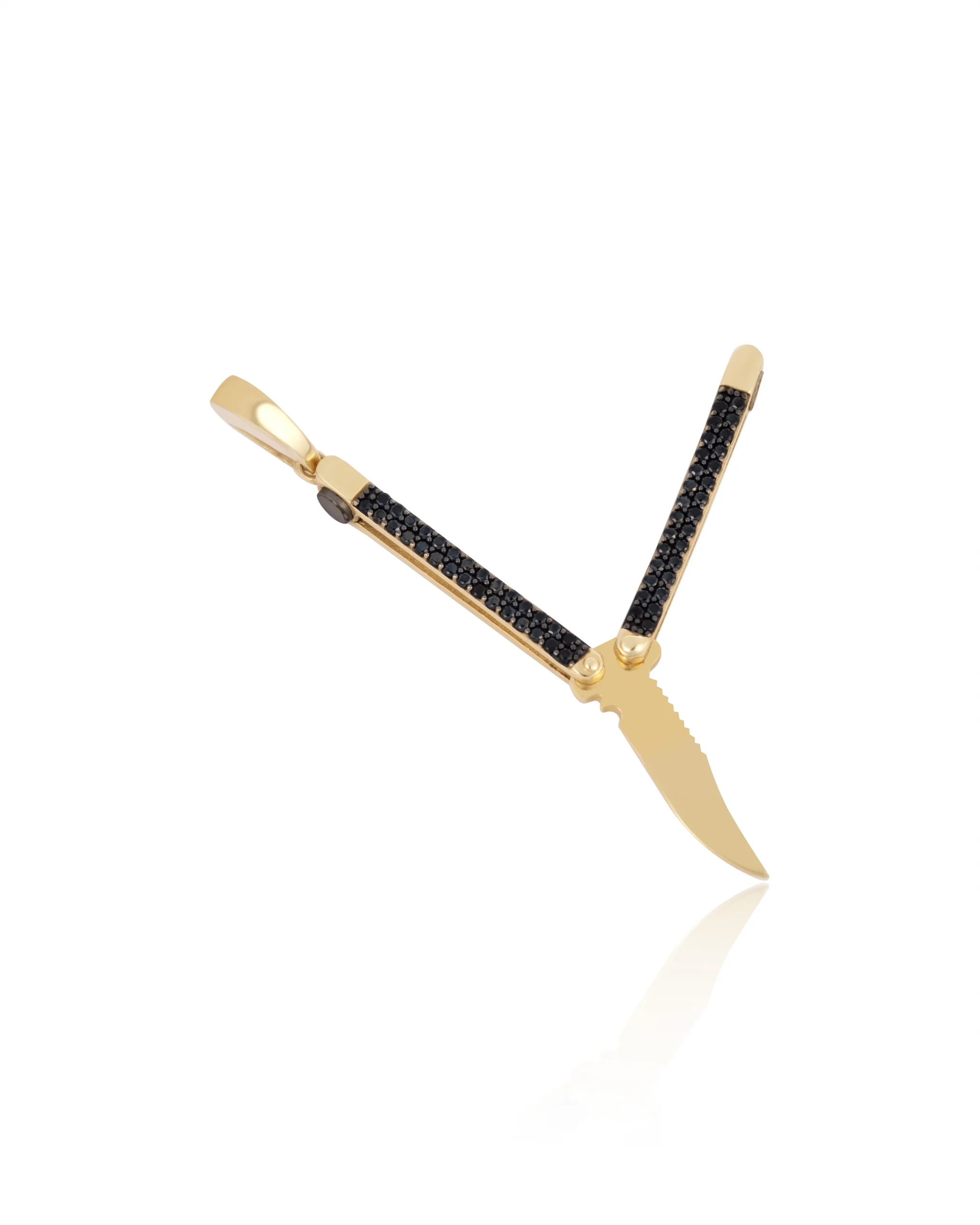 Kelebek Bıçak Altın Kolye Ucu