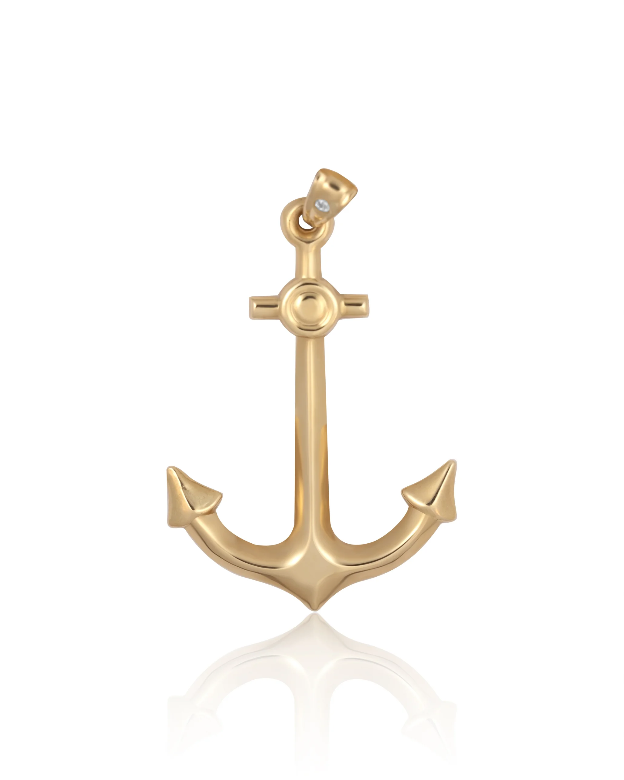 Çapa Altın Kolye Ucu