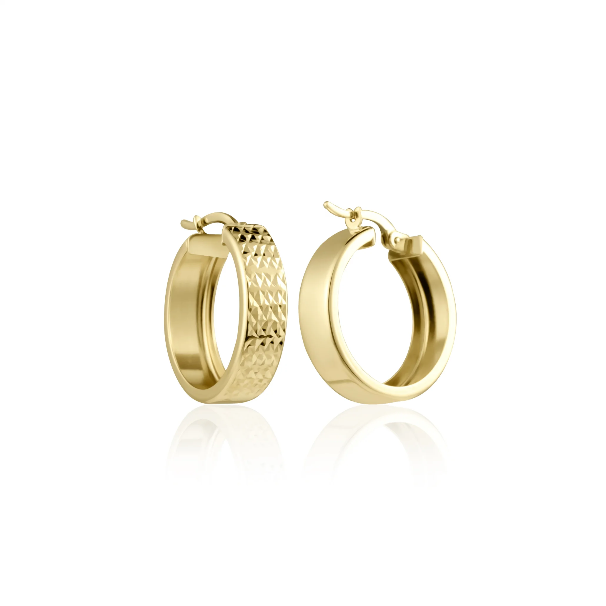 Kalemli Halka Altın Küpe