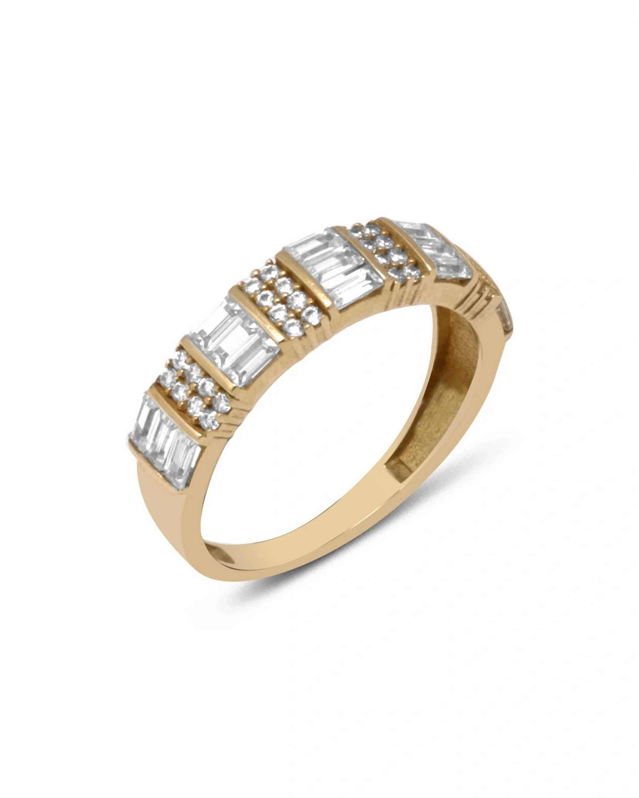 Yarımtur Baget Altın Yüzük