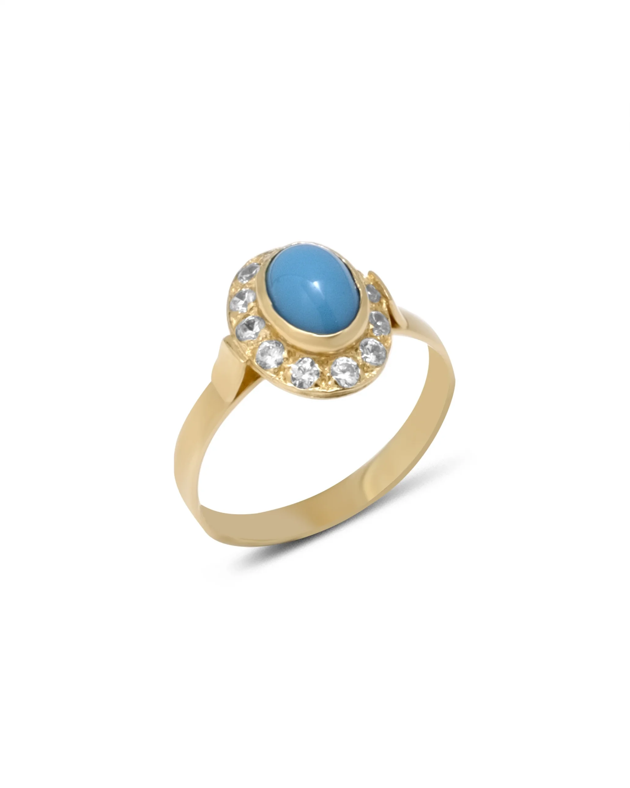 1 Num Küçük Firuze Altın Yüzük