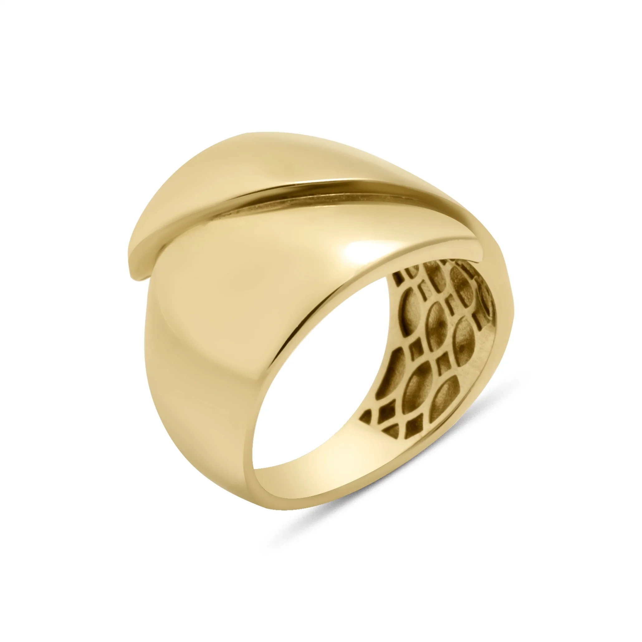 Asimetrik Geniş Altın Yüzük