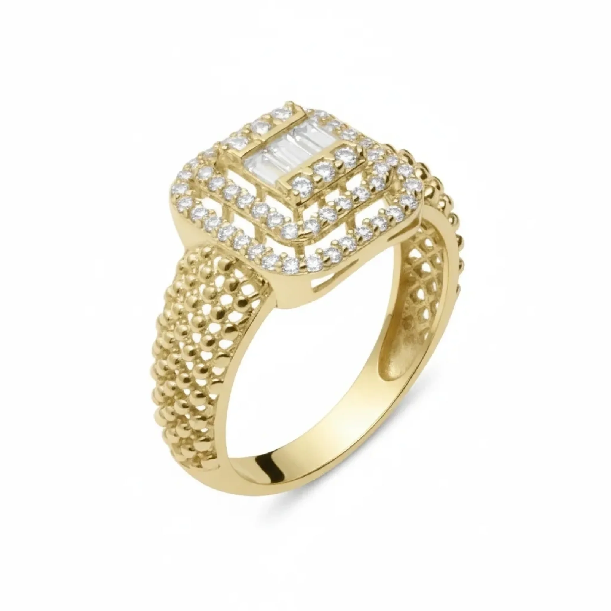 Tasarım Kollu Baget Altın Yüzük