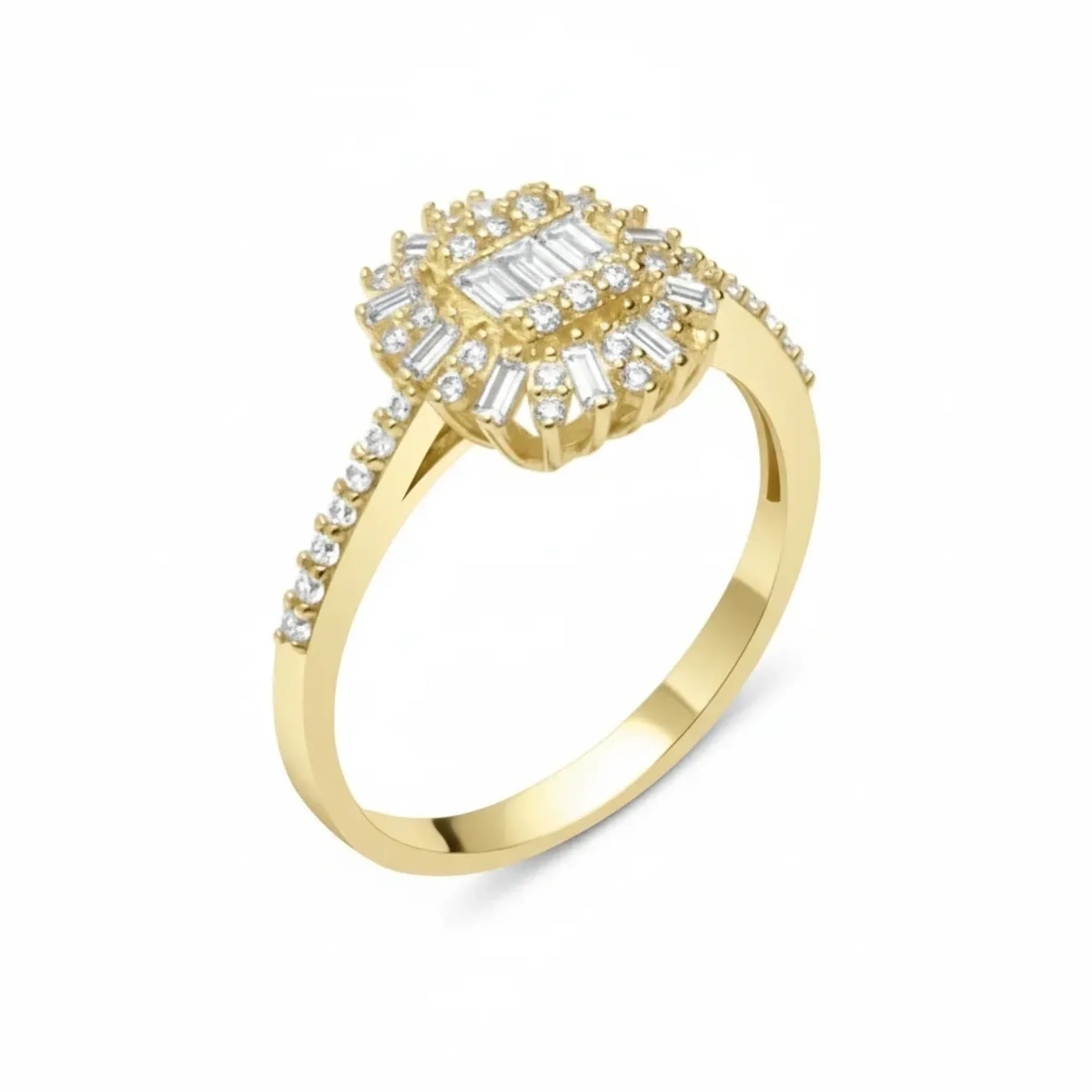 Güneş Model Baget Altın Yüzük