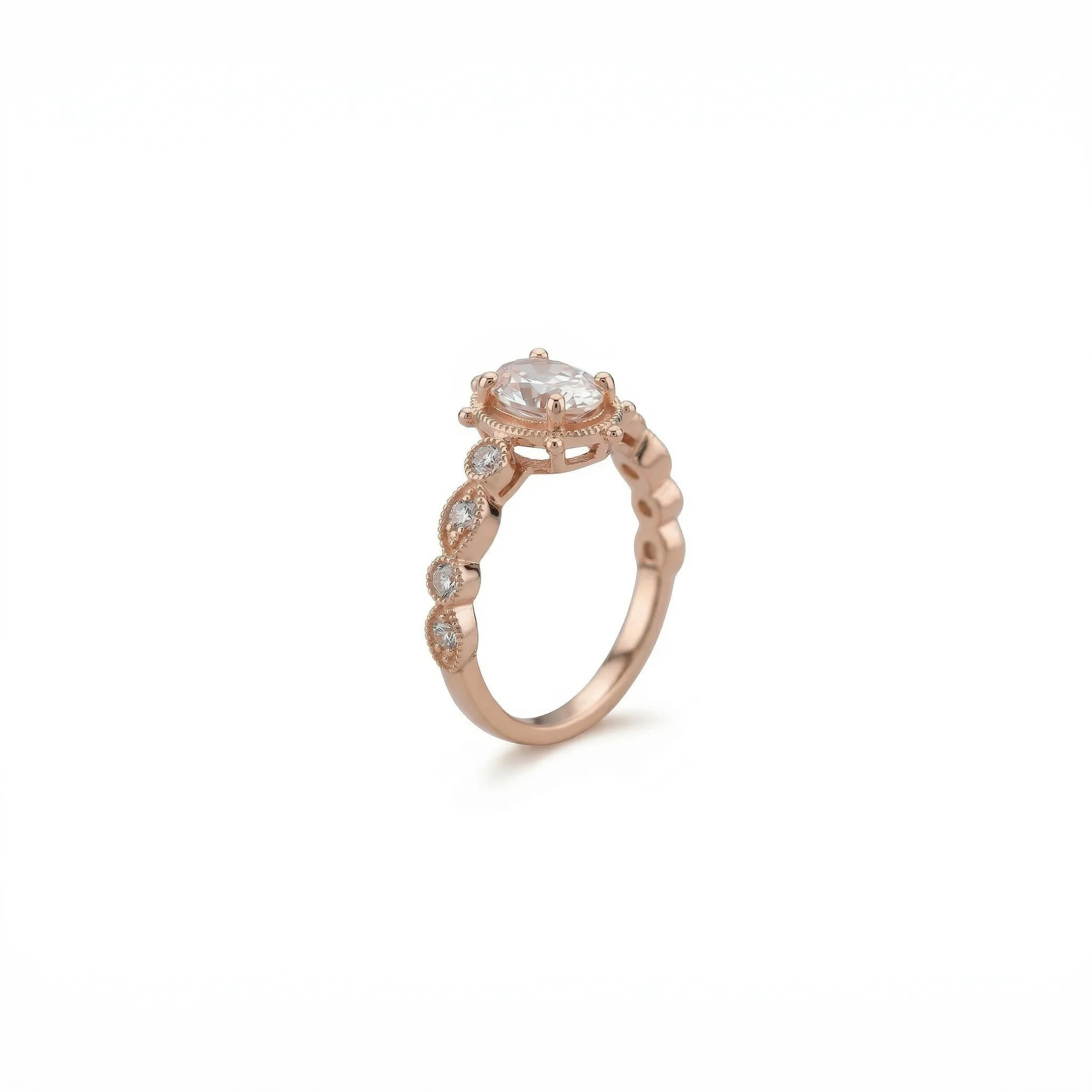 White Topaz Pırlantalı Yüzük