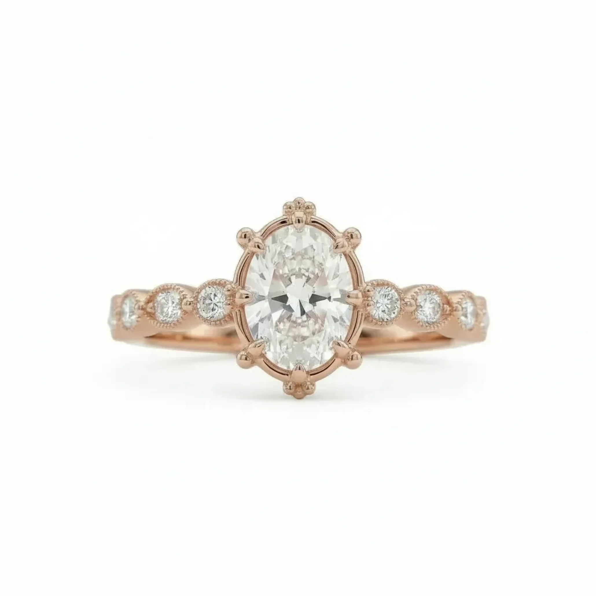 White Topaz Pırlantalı Yüzük