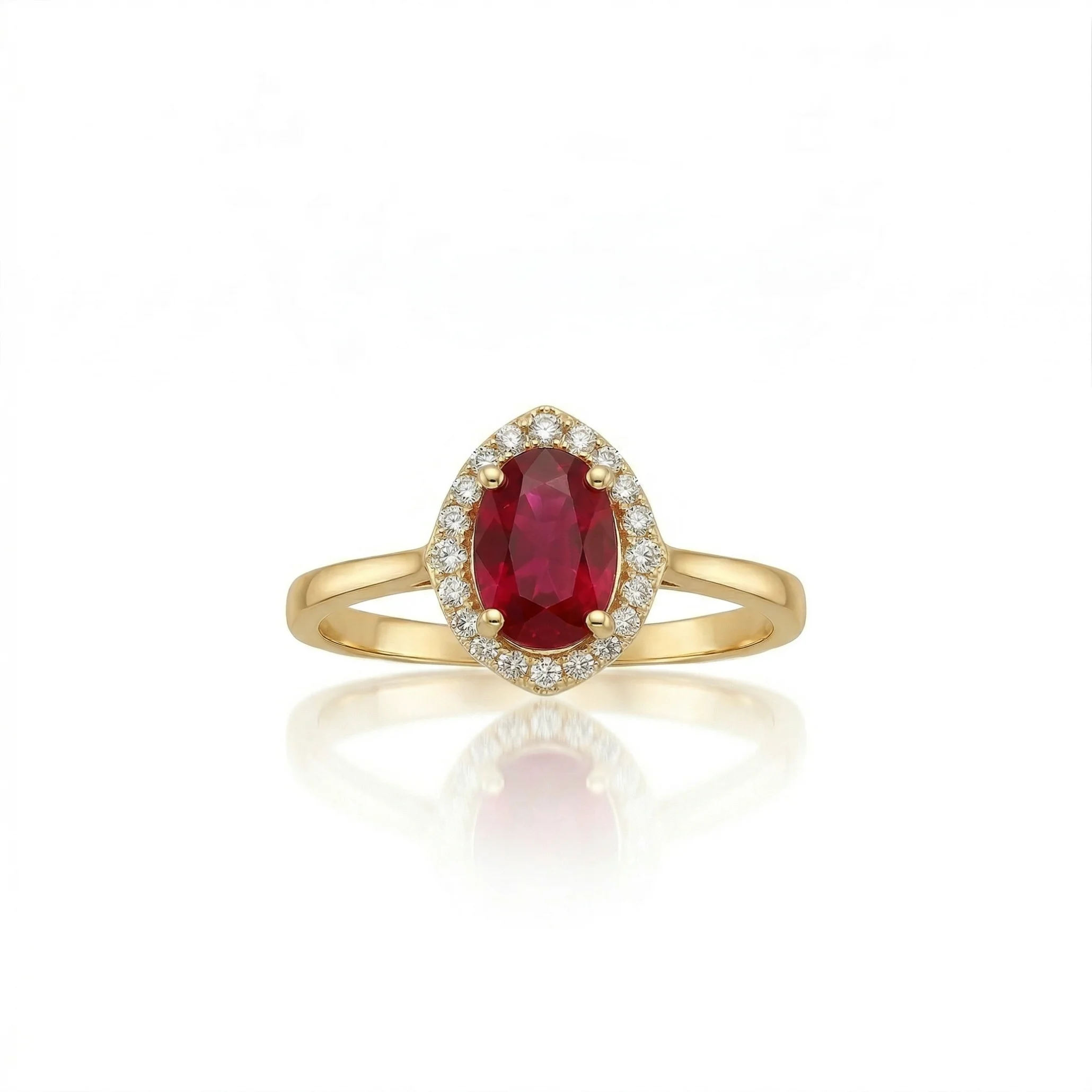 Yakut Pırlanta Yüzük