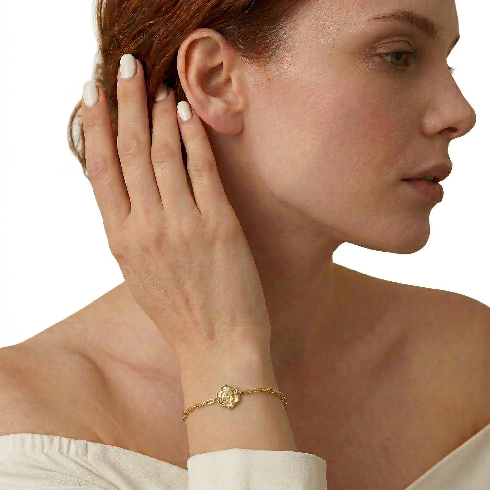 Çiçek Altın Bileklik