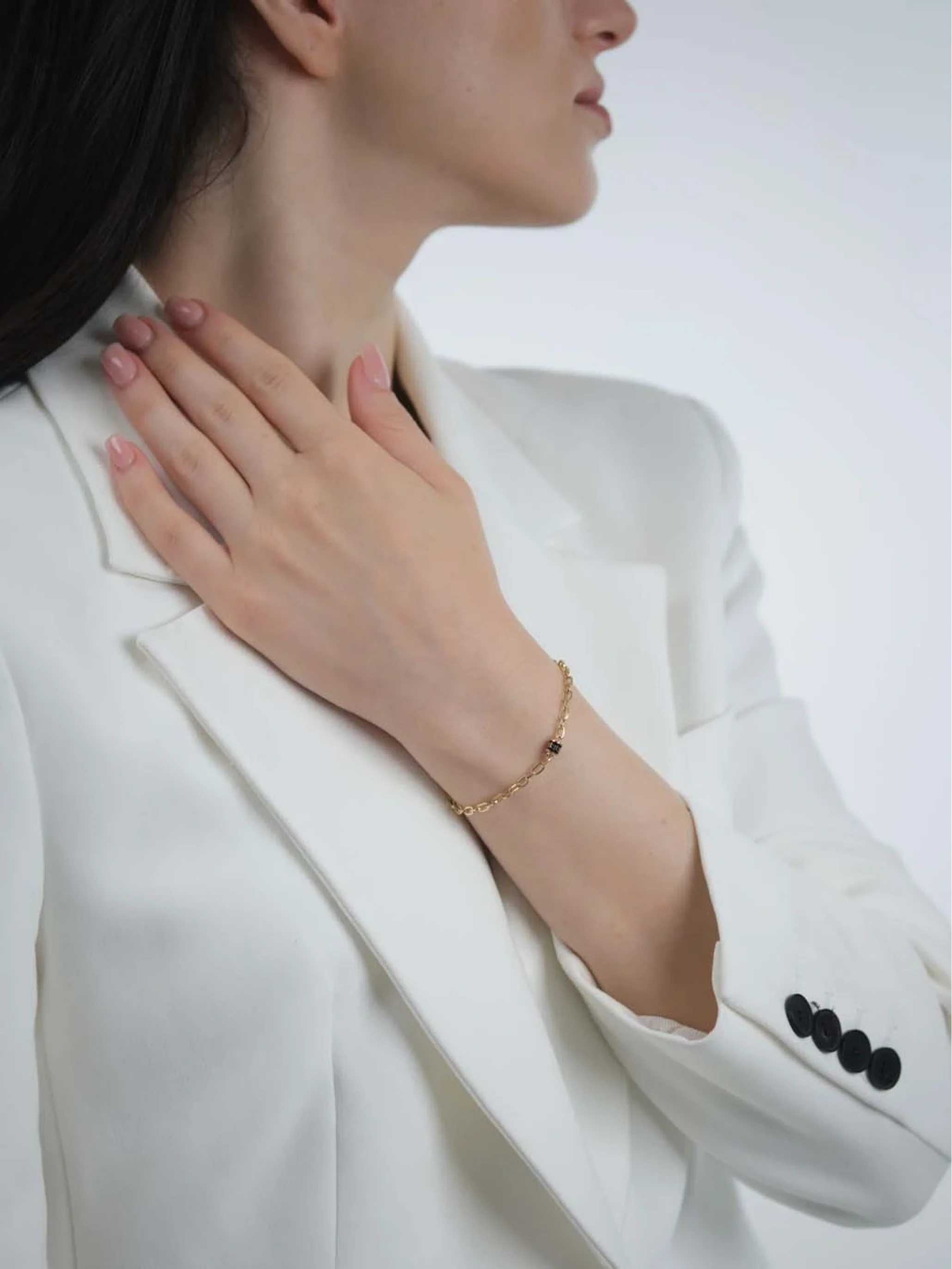 Siyah Mineli Unisex Bileklik