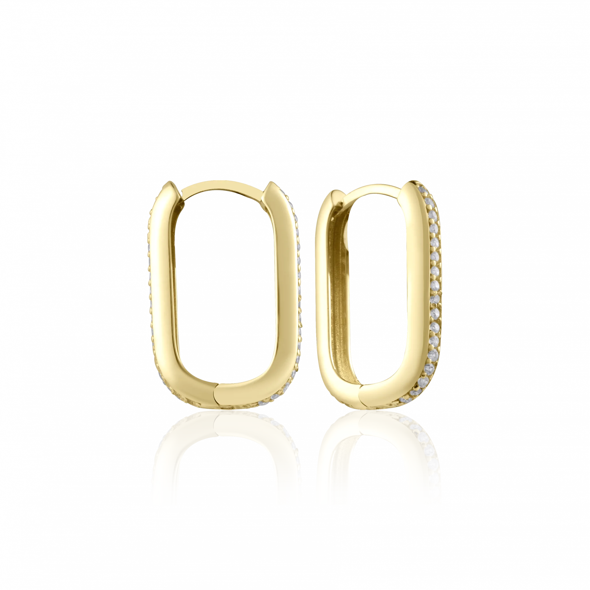 Taşlı Ataç Altın Küpe