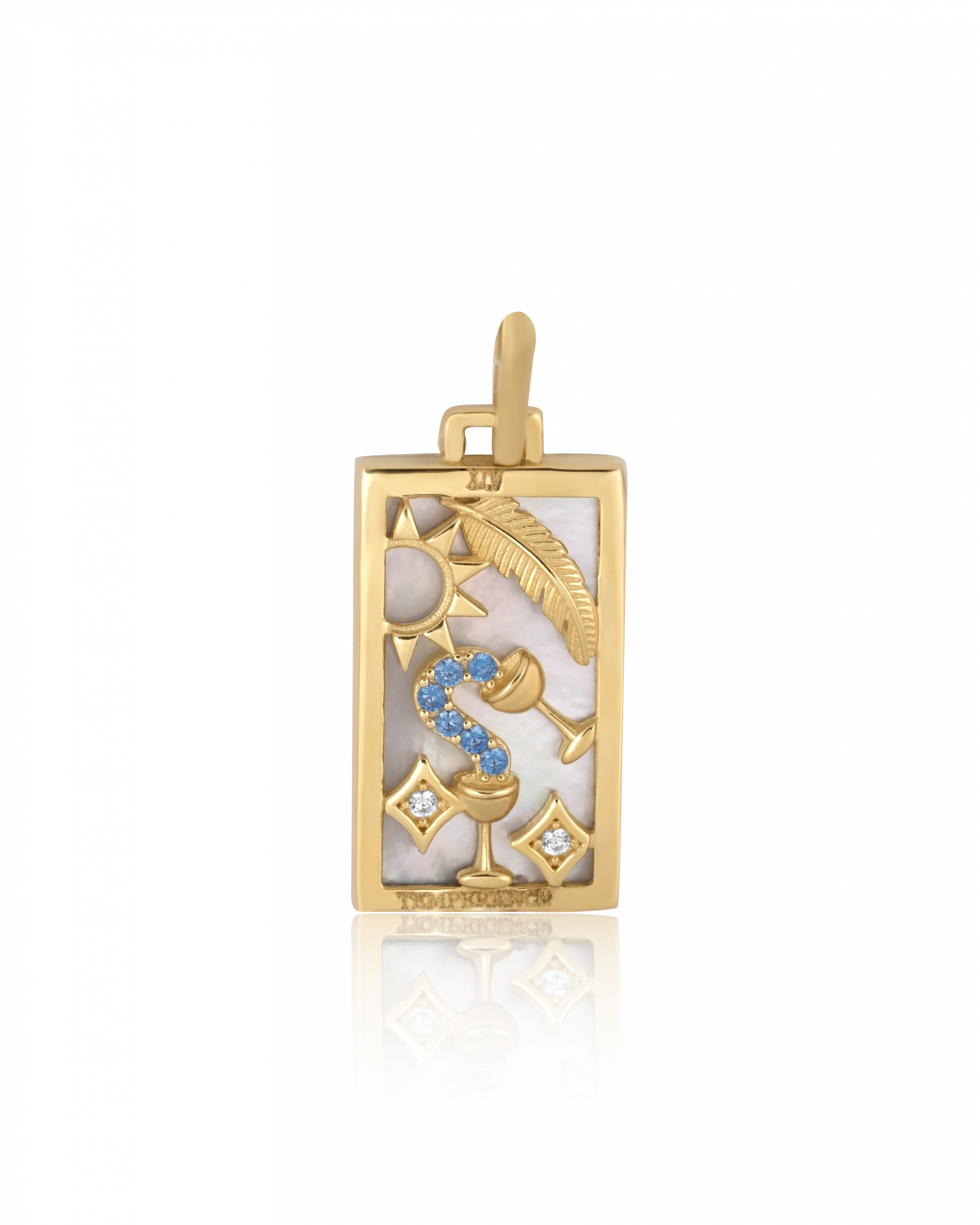 Denge Motif Altın Kolye Ucu