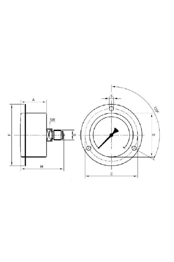 Manometre MA-50-FM-6-G14
