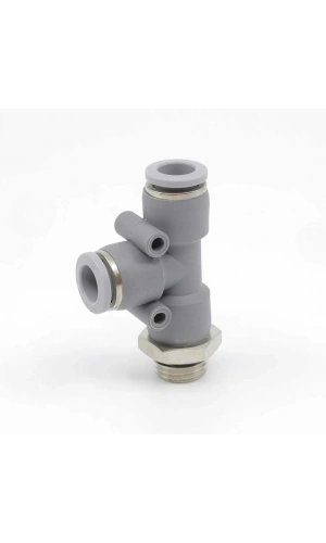 Dişli Plastik Pensli T-Şeklinde Bağlantı PRTY-3/8-6