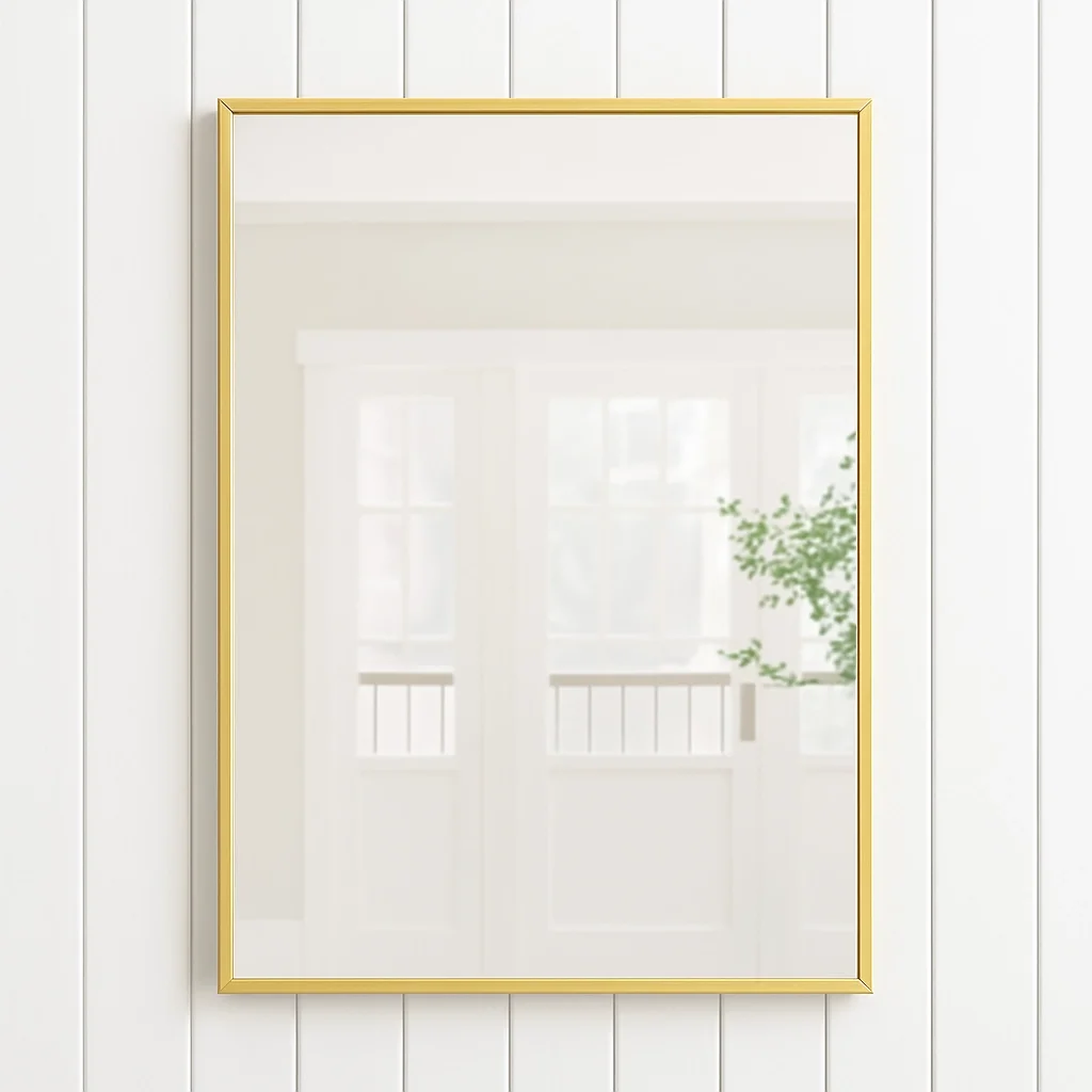 40x60 Metal Gold Çerçeveli Dekoratif Ayna - Gorsel 2