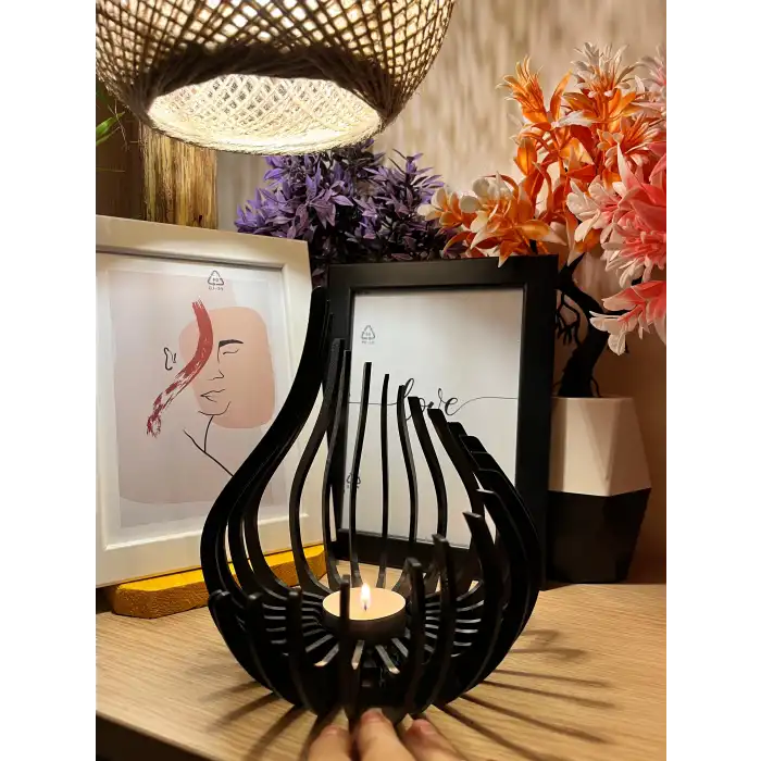 Siyah Dekoratif Mumluk | Modern Tasarım