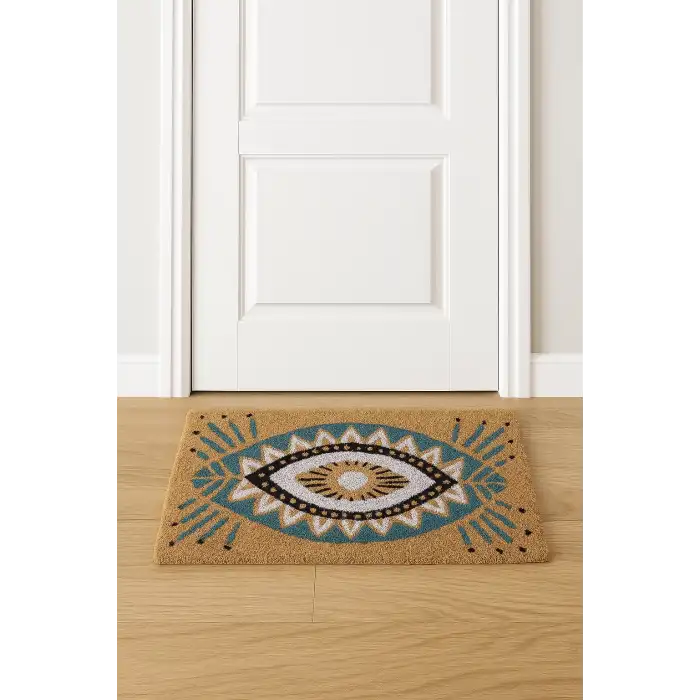 Nazar Göz Desenli Coco Kapı Paspası