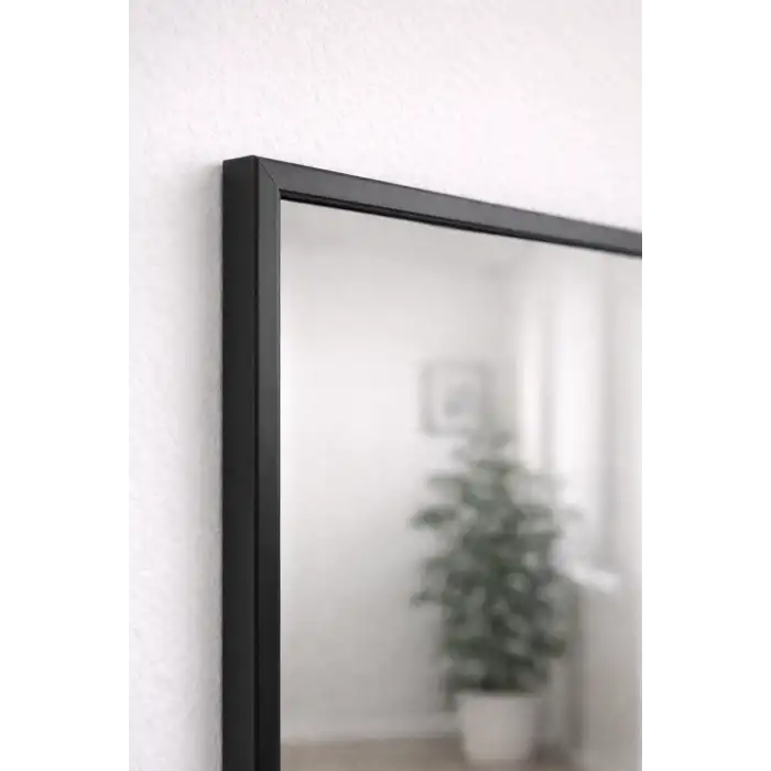 2’li / 3’lü Dekoratif Ayna Seti 20x50 cm Siyah Çerçeveli Duvar Aynası