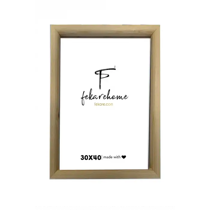 Doğal Ağaç Çerçeve (30X40 cm)