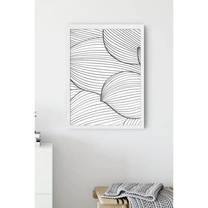 Line Flower 3’lü Poster Tablo Seti