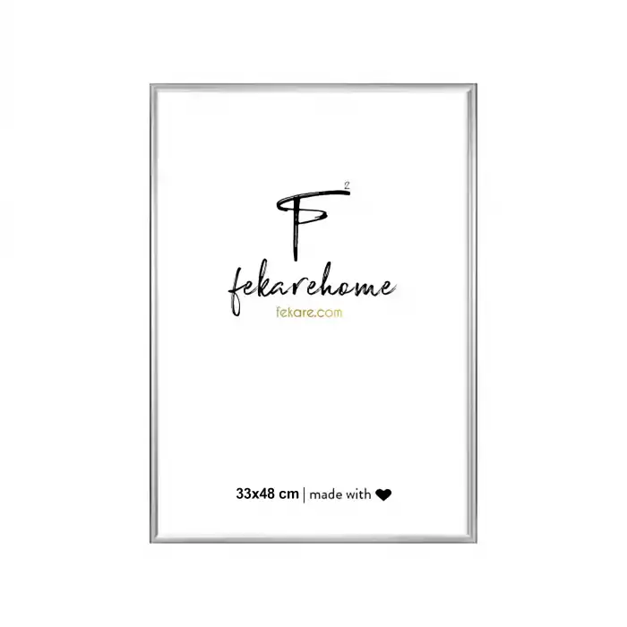 Metal Gri Çerçeve ( 33x48 cm)