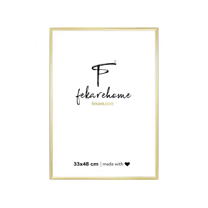 Metal Gold Çerçeve ( 33x48 cm)