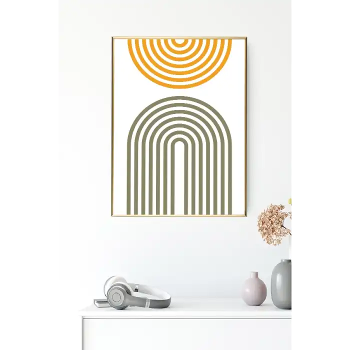 Minimalist Soyut Geometrik 3’lü Poster Tablo Seti