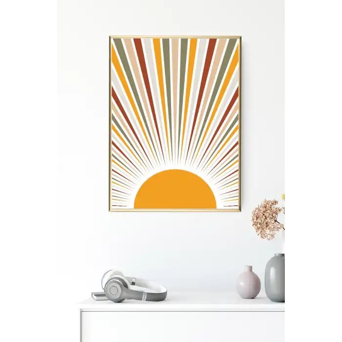 Minimalist Soyut Geometrik 3’lü Poster Tablo Seti