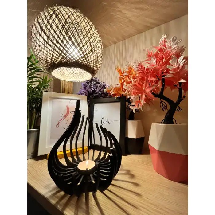 Siyah Dekoratif Mumluk | Modern Tasarım