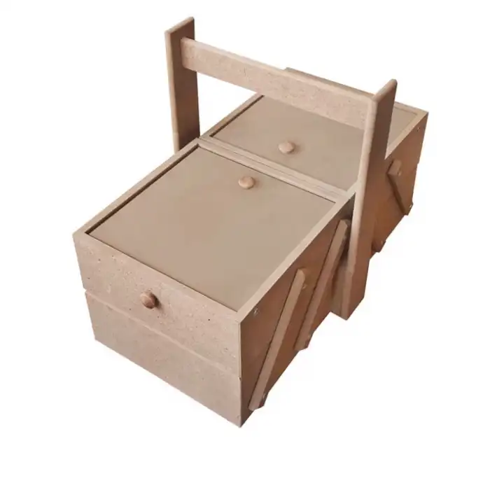 Takım Kutusu Ham MDF | Çok Bölmeli ve Boyanabilir Taşıma Çantası