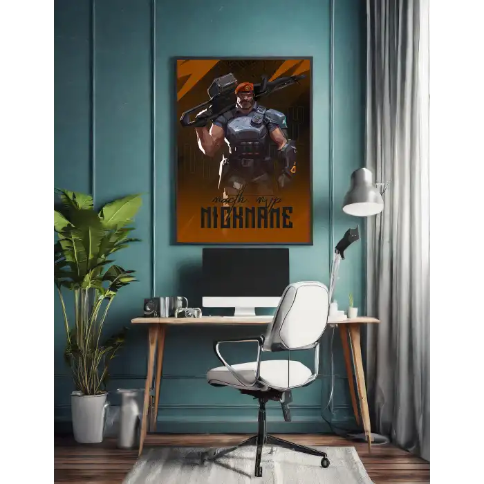 Valorant Kişiselleştirilebilir Brimstone Poster Tablo No:3