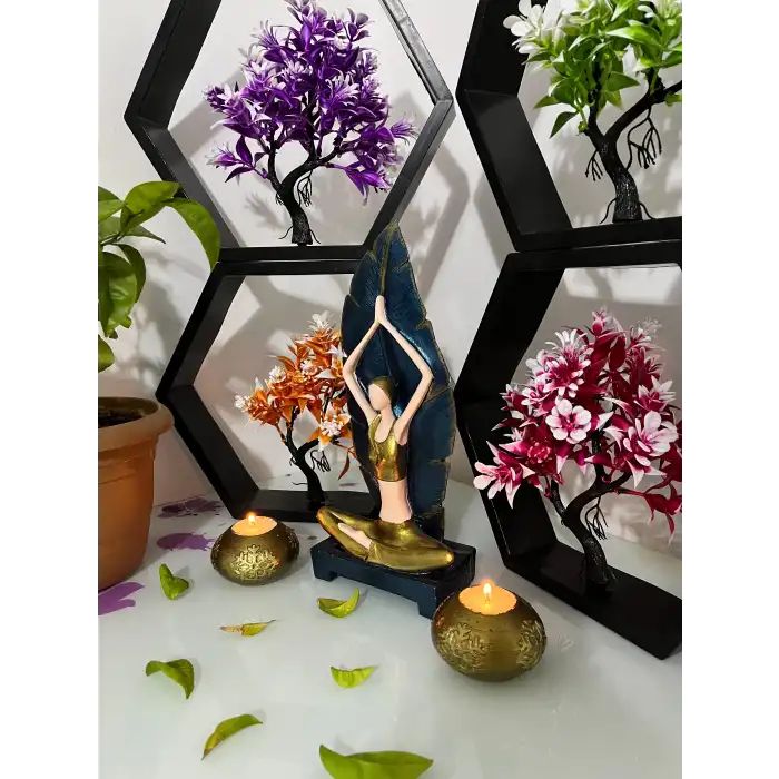 Yogacı Kız Mavi Biblo Seti