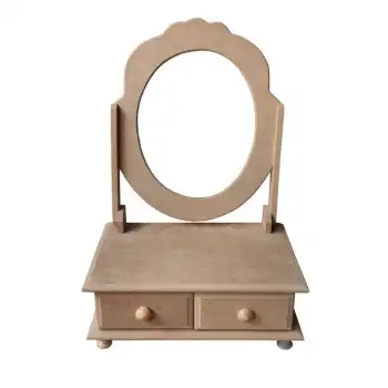 2 Çekmeceli Makyaj Kutusu- Ham MDF - Dekoratif ve Pratik