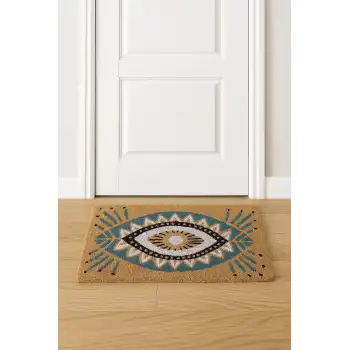 Nazar Göz Desenli Coco Kapı Paspası