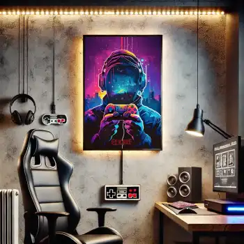 Kozmik Oyuncu Poster Tablo