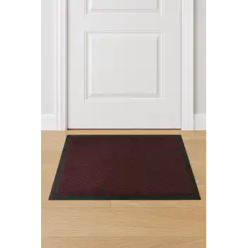 Siyah Kenarlı Bordo Nem Alıcı Kapı Paspası 60x90 cm